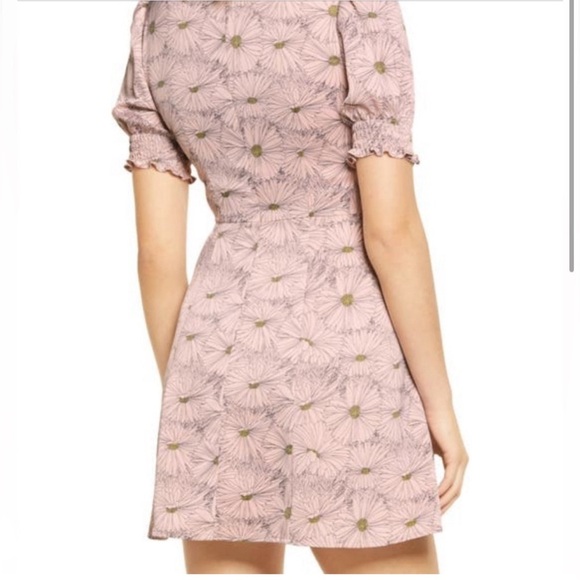 WAYF Light Pink Floral Mini Dress Womens size Large NWOT - Picture 4 of 9